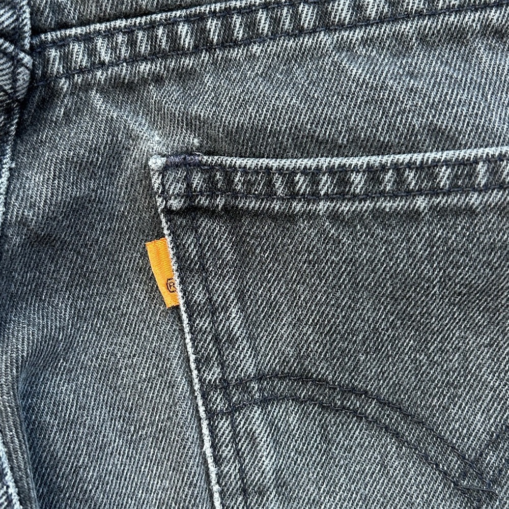 Levi's Vintage Charcoal Gray Orange Tab 560 Loose Fit Tapered Leg Jeans 34x36 - Picture 6 of 10
